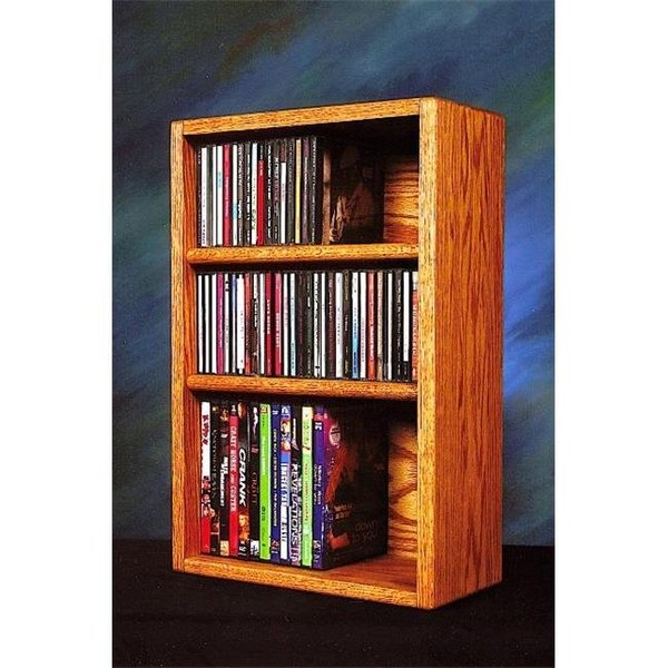 Wood Shed Wood Shed 312-1 W Solid Oak desktop or shelf for CDs and DVDs- VHS Tapes 312-1 W